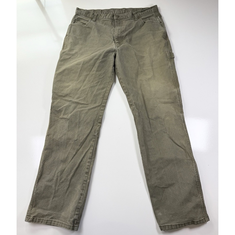 Dickies Carpenter Pants 36x32 Green Workwear Distressed Utility Jeans USA